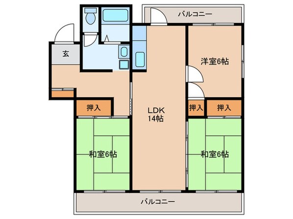 プリミエ－ル西納の物件間取画像